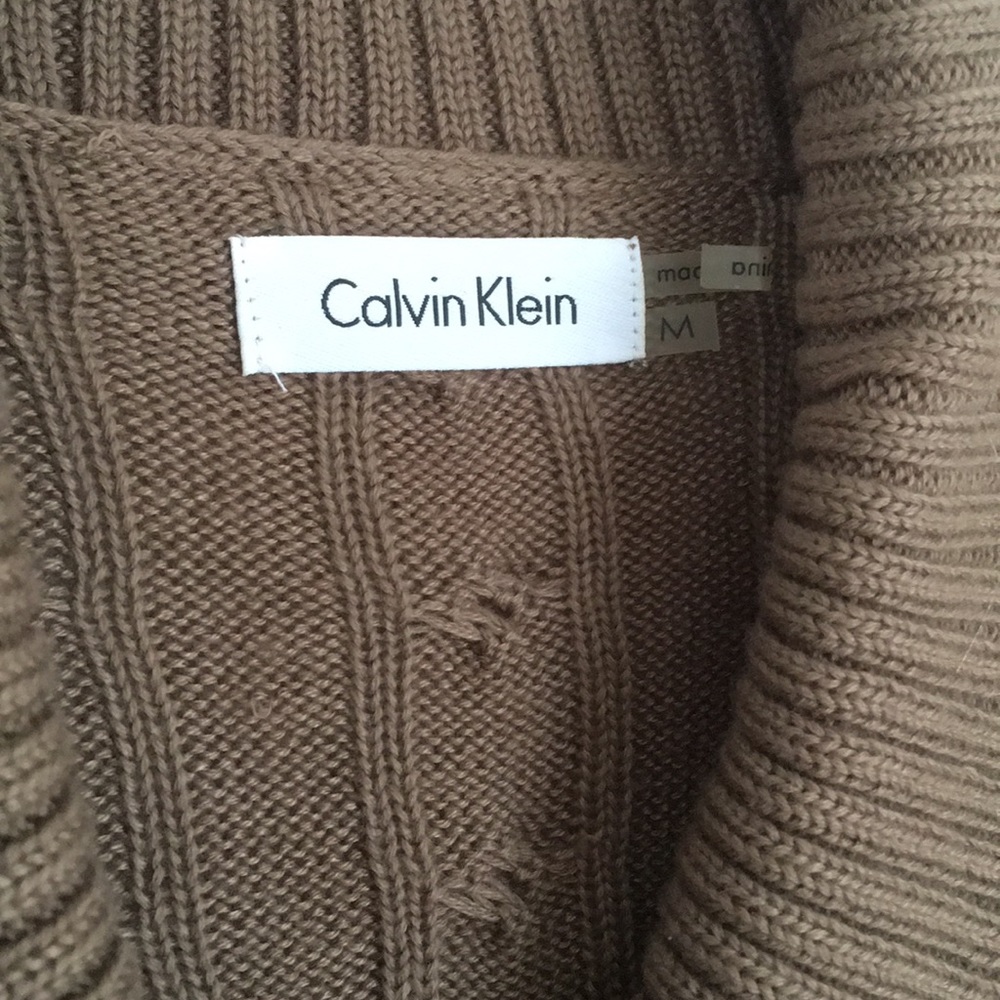 Calvin Klein cable knit side buckle 3/4 dress - Picture 7 of 8